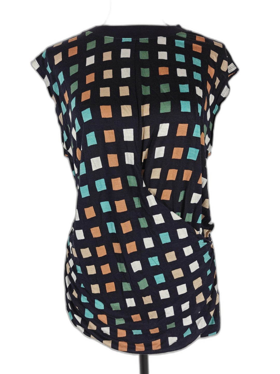 Womens Hugo Boss Geometric Print Top Navy Multicolor
