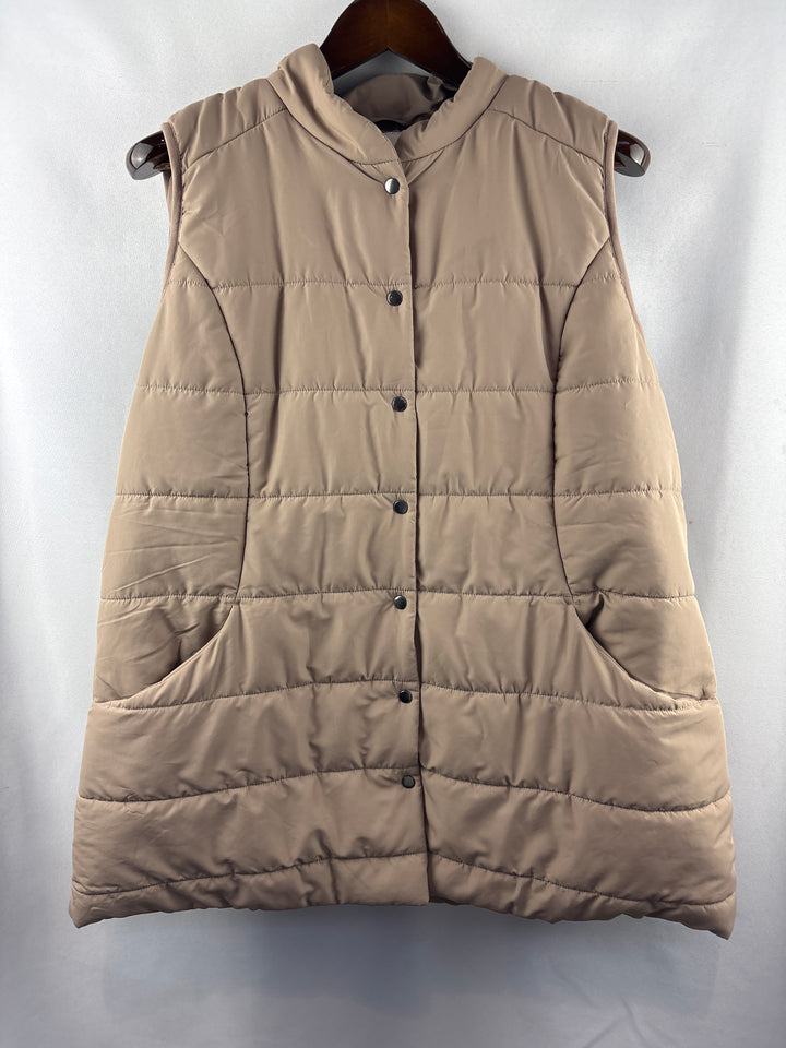 Women’s Coldwater Creek XL Beige Puffer Vest