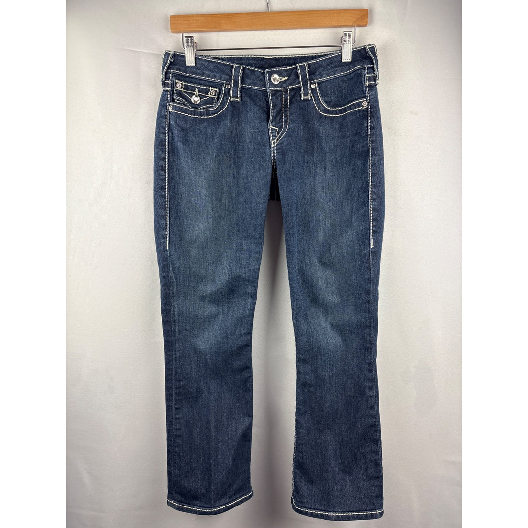 True Religion Womens Size 28 Distressed Blue Denim Jeans