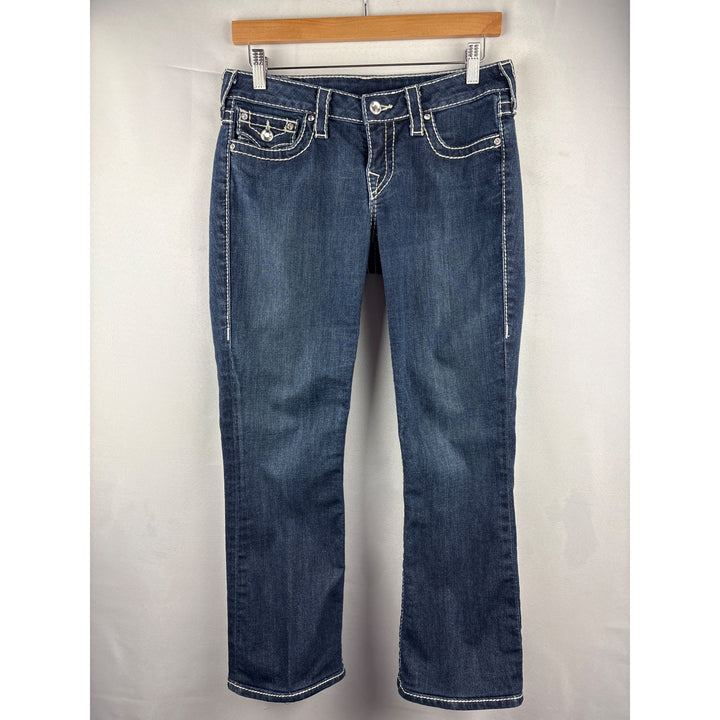 True Religion Womens Size 28 Distressed Blue Denim Jeans