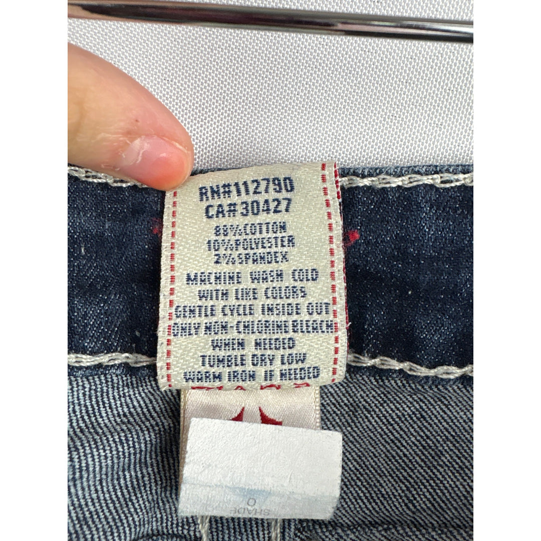 True Religion Womens Size 28 Distressed Blue Denim Jeans