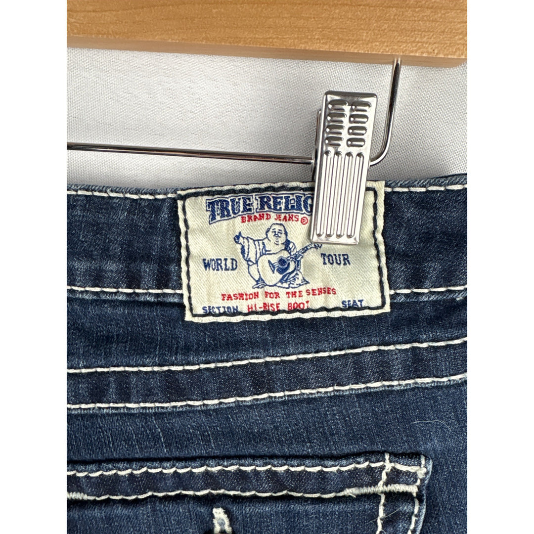 True Religion Womens Size 28 Distressed Blue Denim Jeans