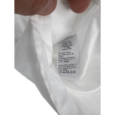 NWOT J Crew Women's Size XS Ruffle-placket Button Up Top Long Sleeves White