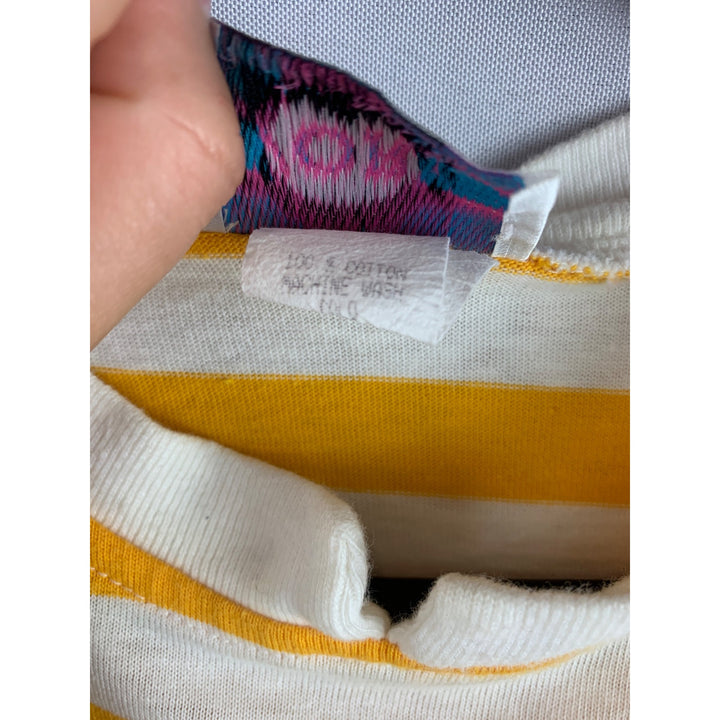 Nautical Yellow & White Striped Sleeveless Tank Top