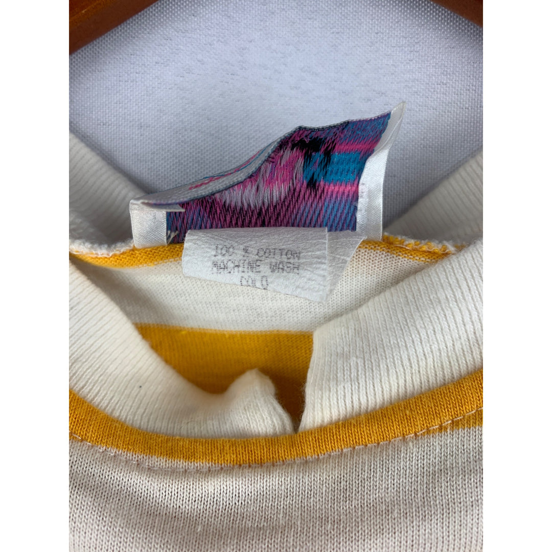 Nautical Yellow & White Striped Sleeveless Tank Top
