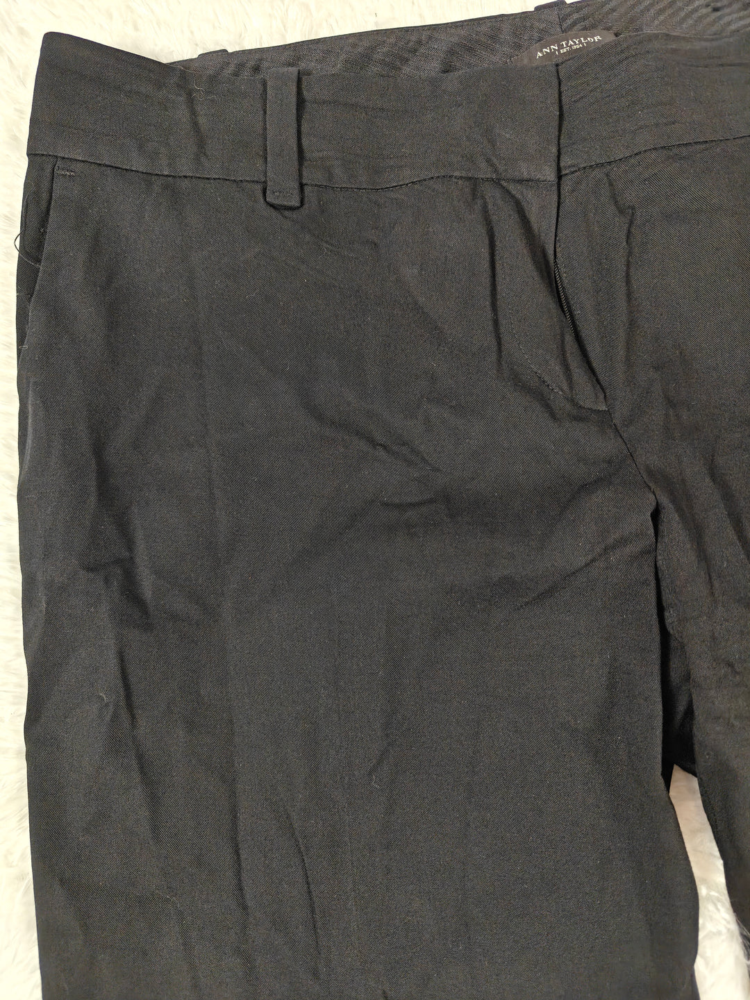 Womens Ann Taylor Trouser Pants Black Size 12T