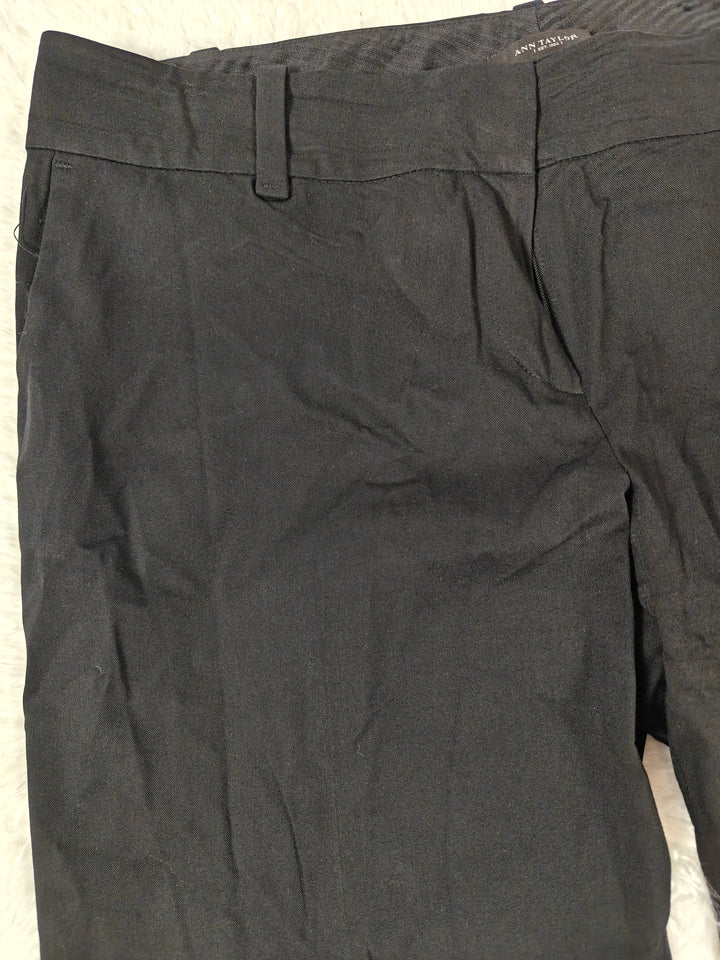 Womens Ann Taylor Trouser Pants Black Size 12T