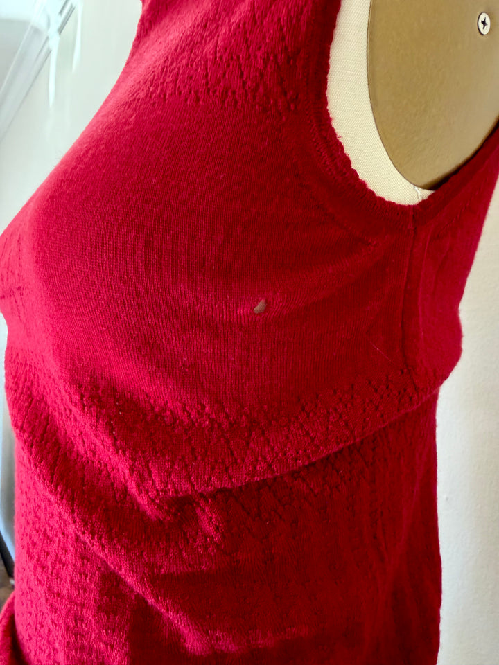 Christian Dior Boutique Burgundy 100% Wool Sleeveless Turtleneck Sweater
