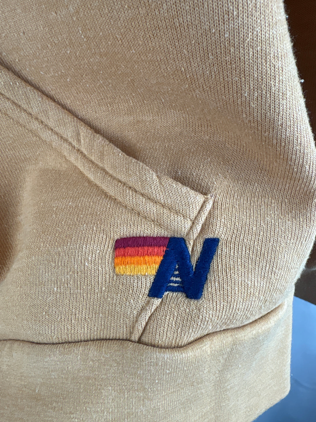 Women’s Aviator Nation Small Pale Brown Zip Hoodie