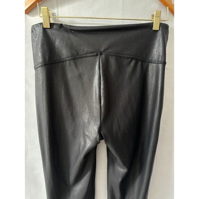 Time And Tru Womens Faux Leather Leggings Black Size L