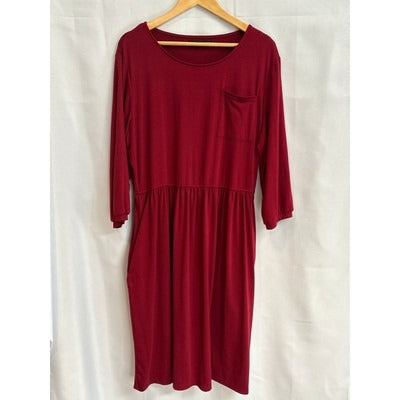 Women’s Merokeety Size XXL Burgundy 3 Quarter Length Sleeve Maxi Dress