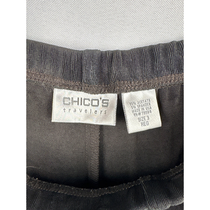 Women’s Chicos 2XL Dark Brown Flowy Pants