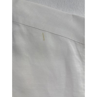 Men’s JWM J.Hilburn White Cotton/Linen Dress Shirt Sz L