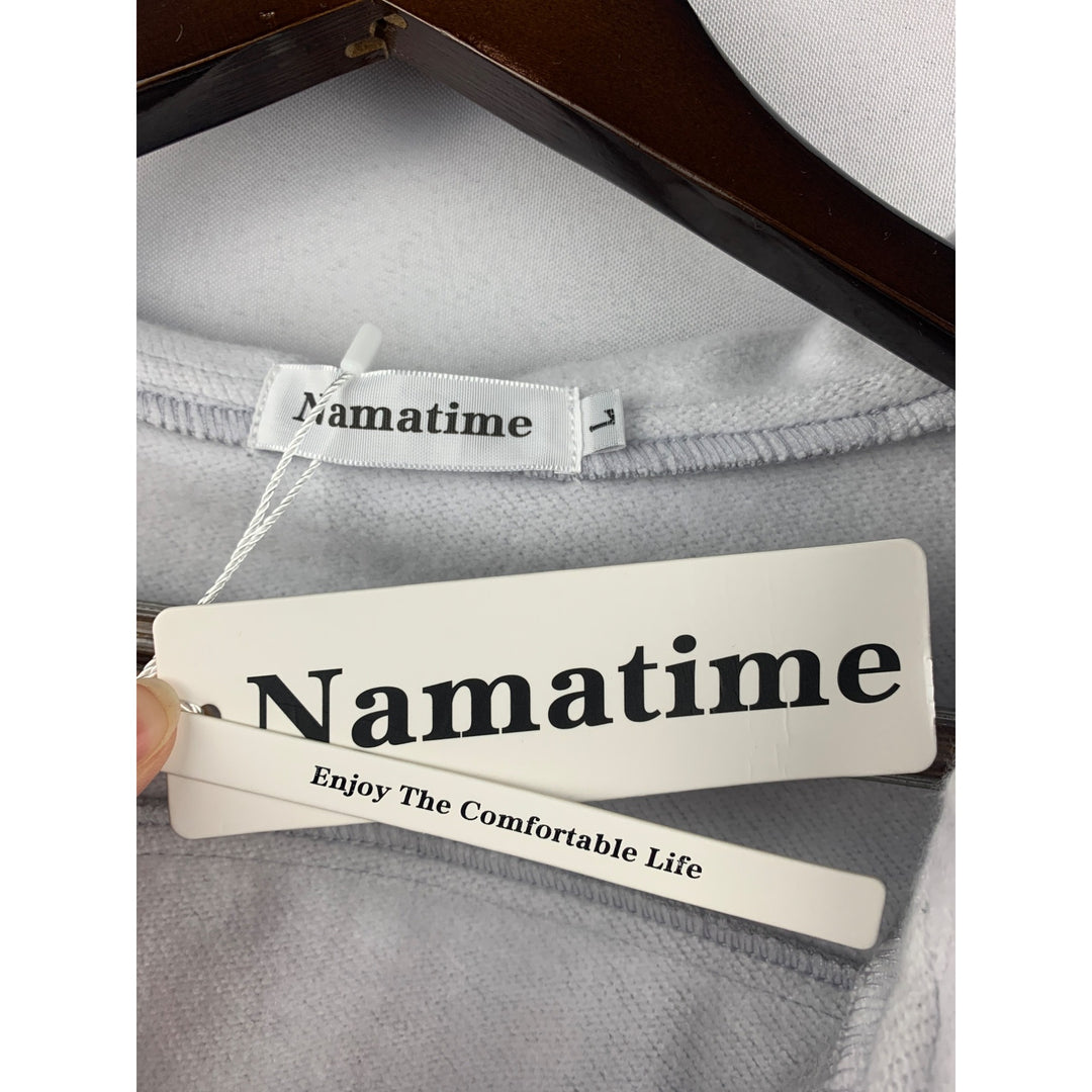 Women’s Namatime Gray Cropped Sweater Size L