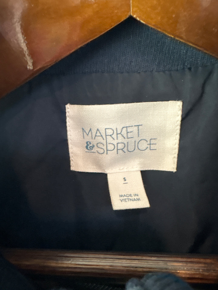 Women’s Market &amp; Spruce Small Navy Quilted Puffer Jacket