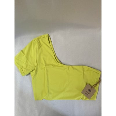 Yellow One-Shoulder Crop Top S
