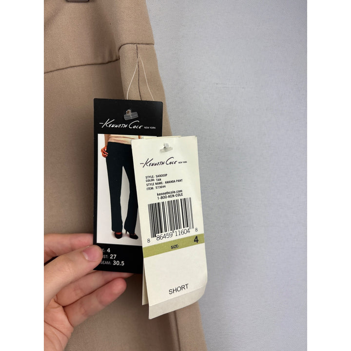 Women’s Kenneth Cole Size 4 Khaki Slacks with Fake Back Pockets