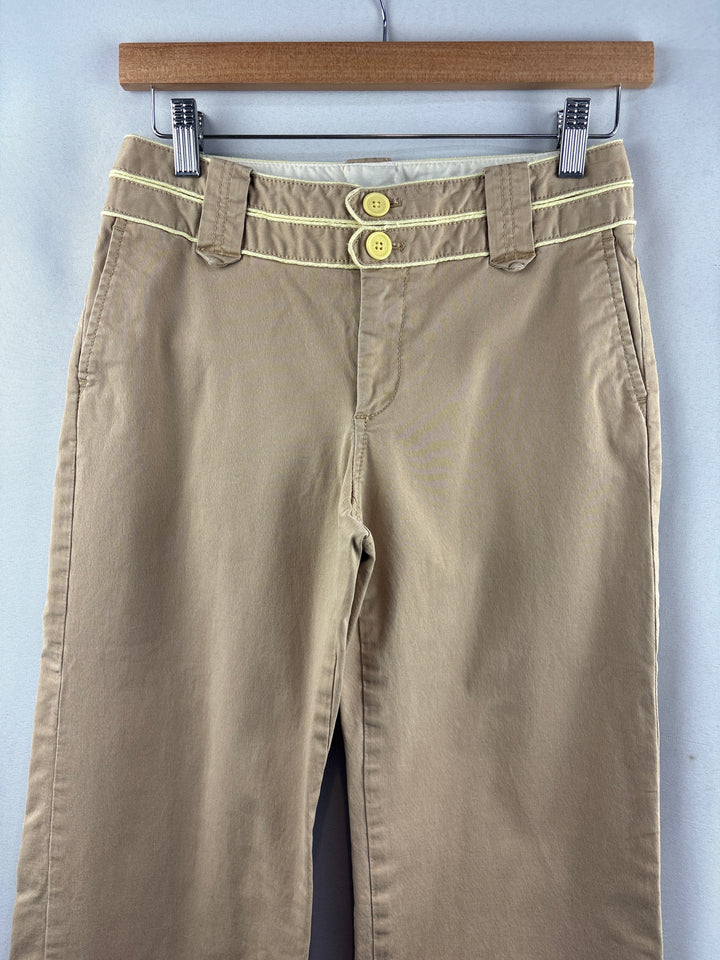 Women’s GAP Size 1 Khaki Pants w/ Yellow Accents
