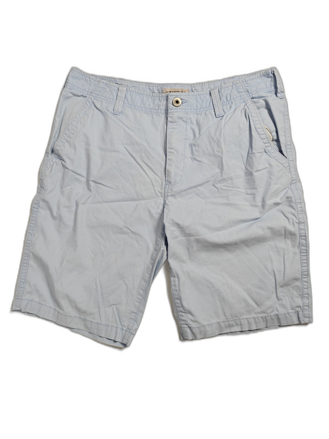 Mens Express Chino Shorts Light Blue Size 34