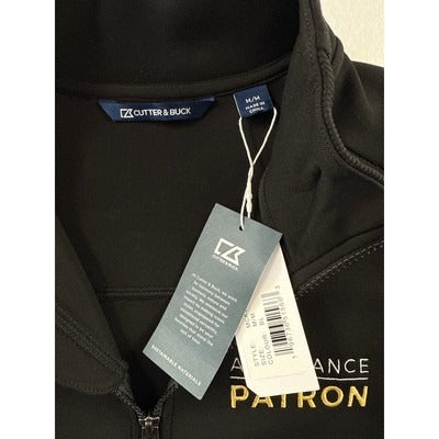 Men’s Cutter & Buck Black Abundance Patron Zip up Jacket Sz M
