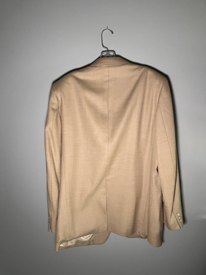 Vintage Men's Tan All Pure Wool Suit Jacket Size XL