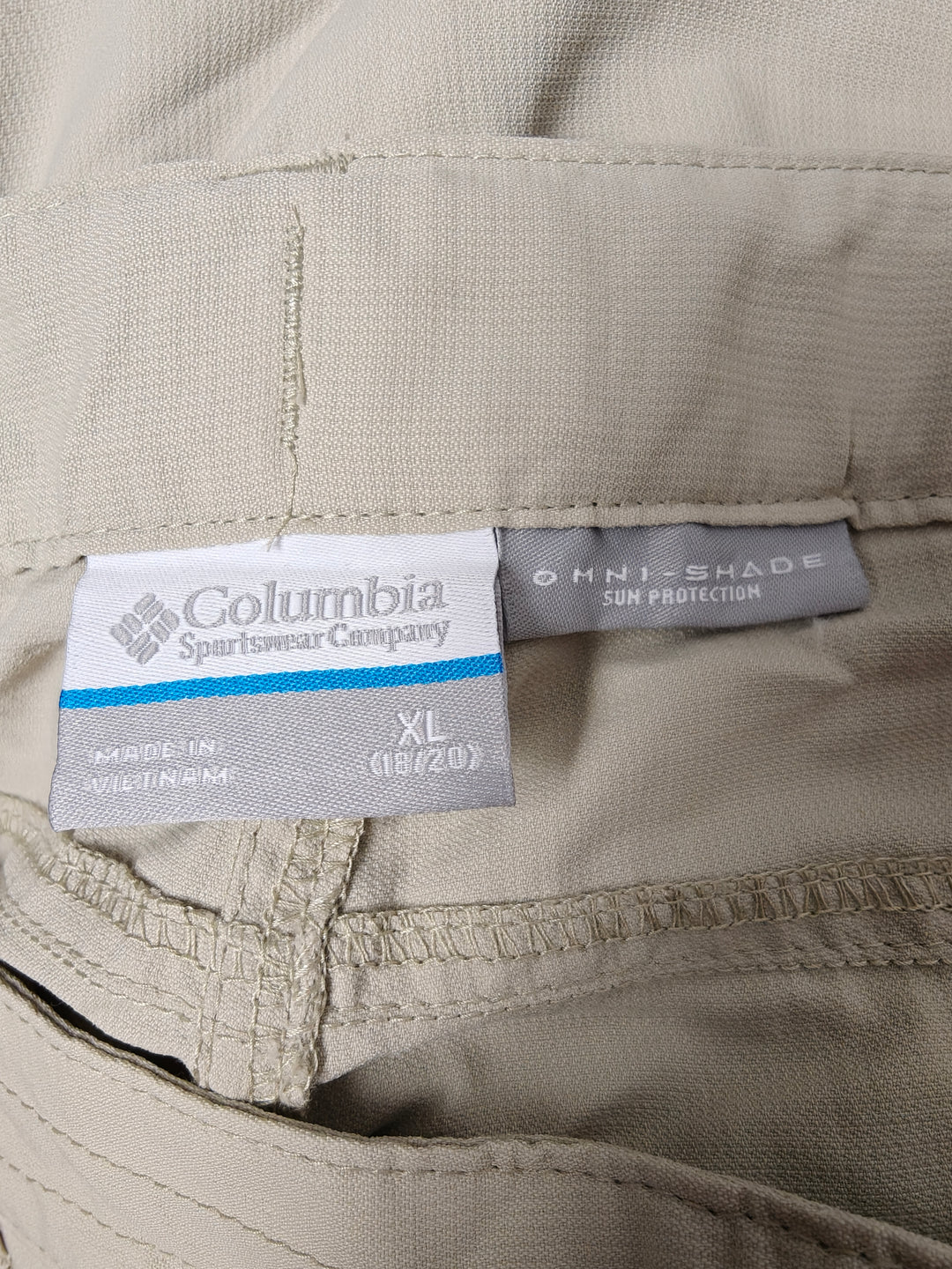 Womens Columbia Convertible Hiking Pants Beige XL 18/20