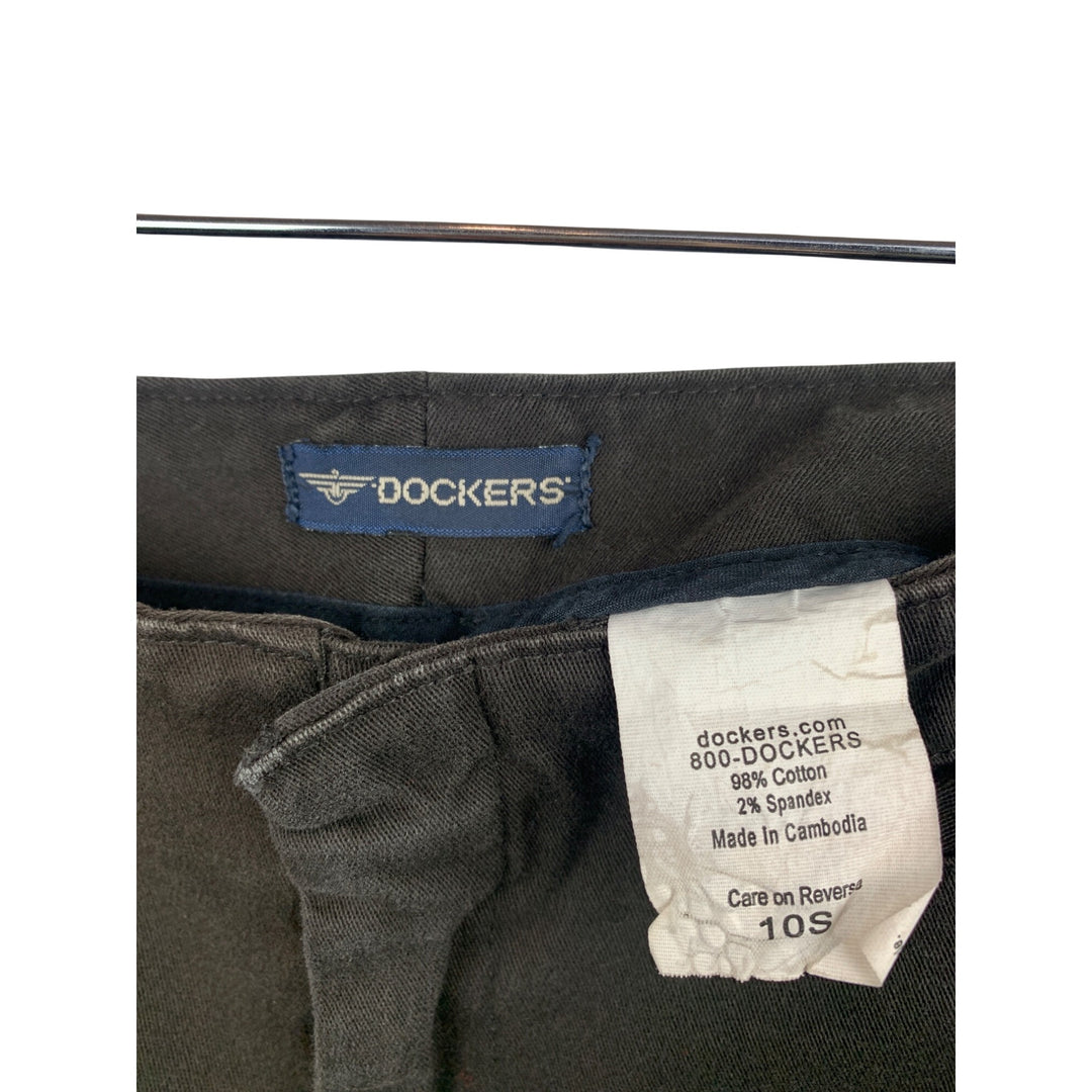 Dockers Womens Black Straight Leg Stretch Pants Size 10S