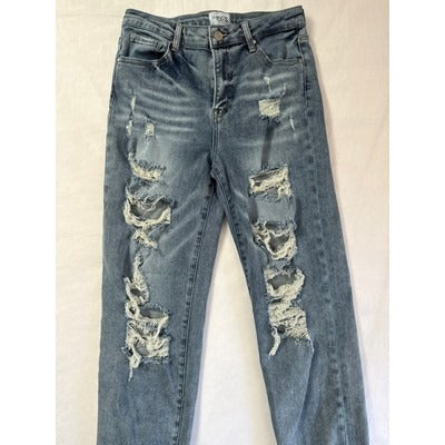 Insane Gene Womens Distressed High Waist Jeans Size 11/12