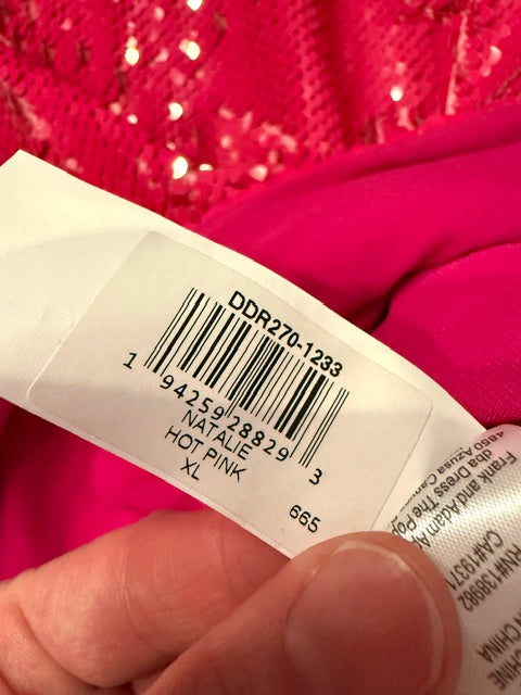 Dress the Population Natalie Sequin Dress – Hot Pink Size XL NWT