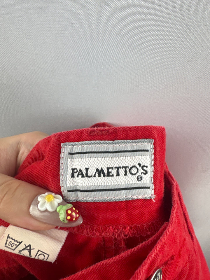 Women’s Palmetto’s Size 9 Bright Red High Waisted Denim Shorts