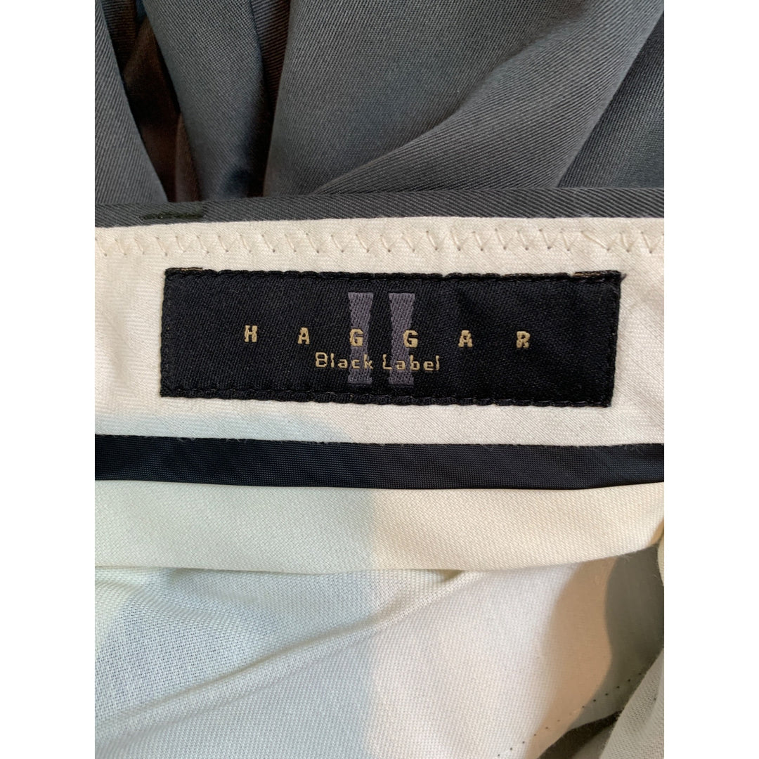 Haggar Black Label Mens Dress Pants 34x30 Micro Polyester Green