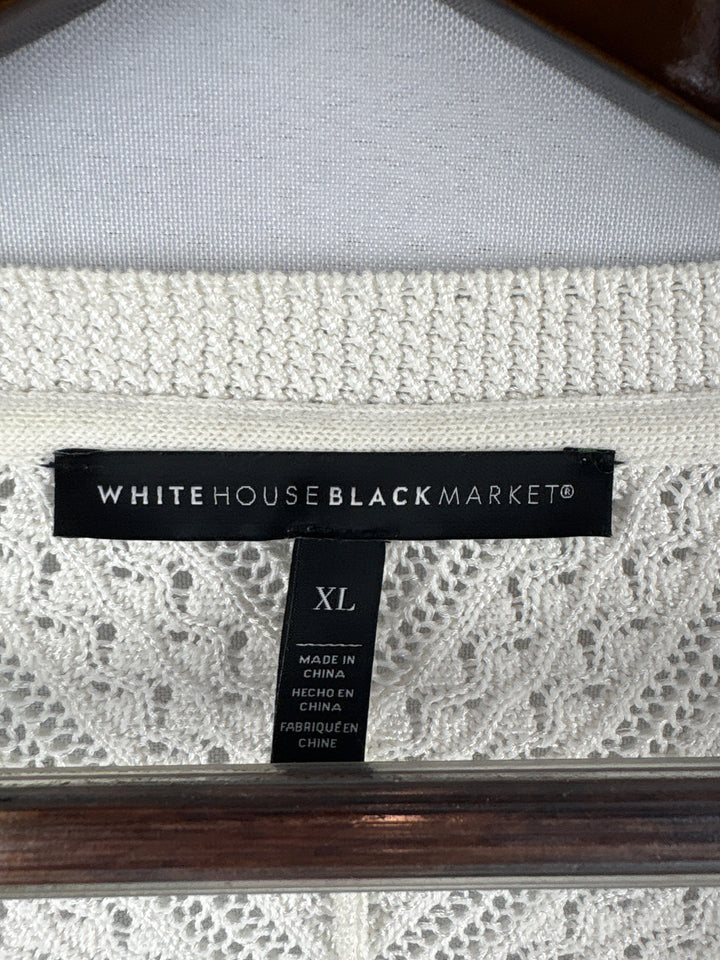 Women’s White House Black Market XL White Knit Sweater