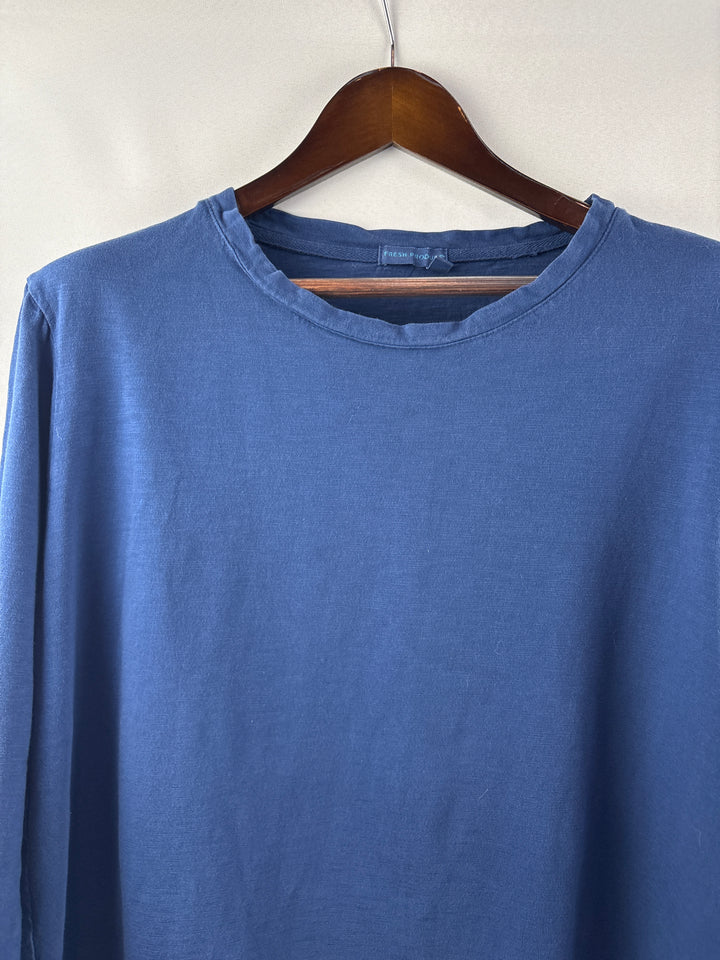 Women’s Fresh Produce Size 2X Navy Long Sleeve Shirt