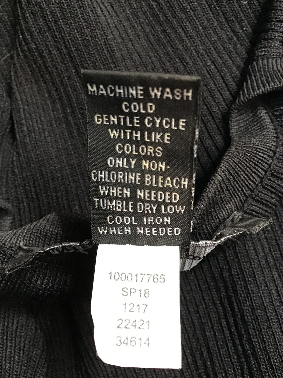 Women’s INC Black Long Sleeve Wrap Knit Bow Tie Waist Top Size Medium