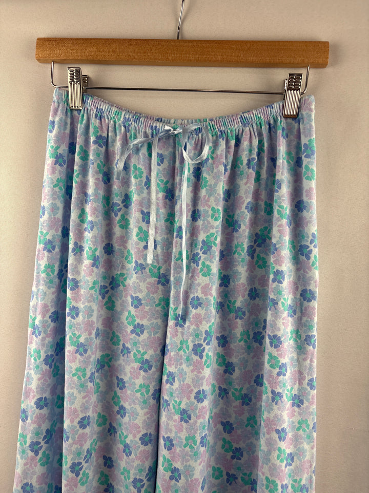 Women’s Intimate Essentials Small Light Blue Floral PJ Set