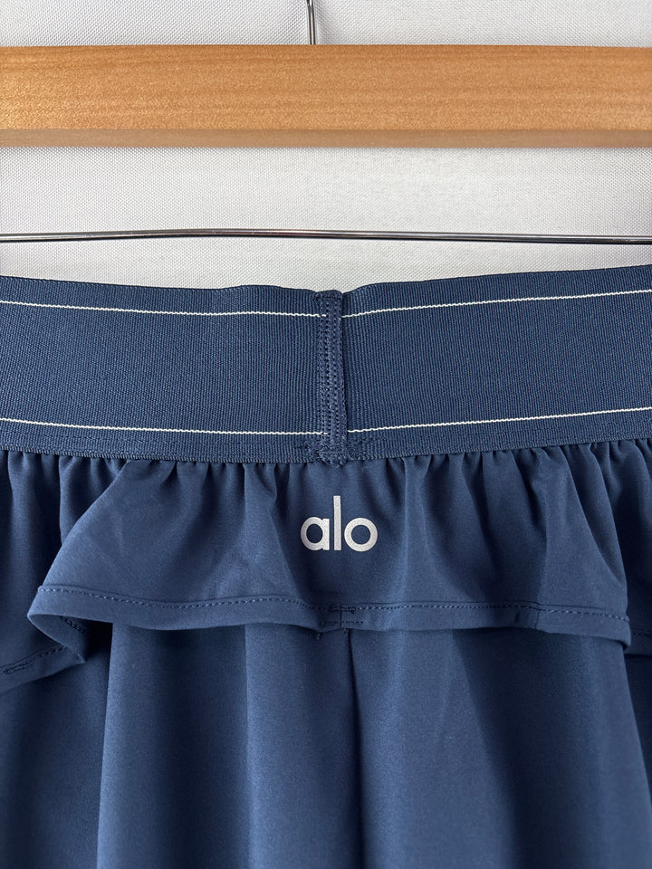Women’s Alo Medium Navy Ruffled Sports Skort