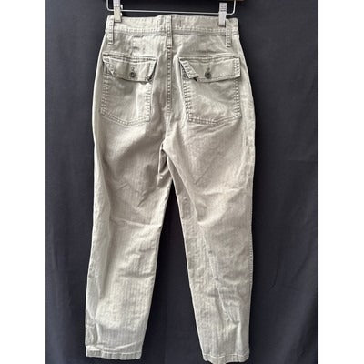 Madewell Womens High-Rise Utility Pants Size 26 Green Cotton
