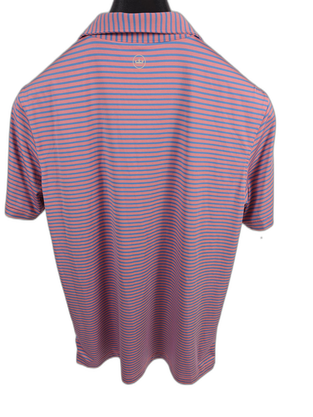 Mens Peter Millar Polo Pink Blue Striped Size L