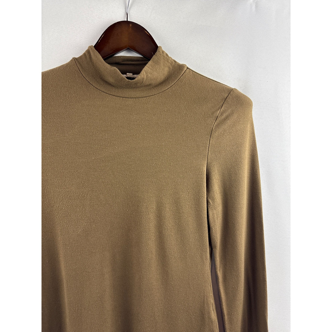 Women’s Et Clet Large Olive Green Long Sleeve Turtleneck