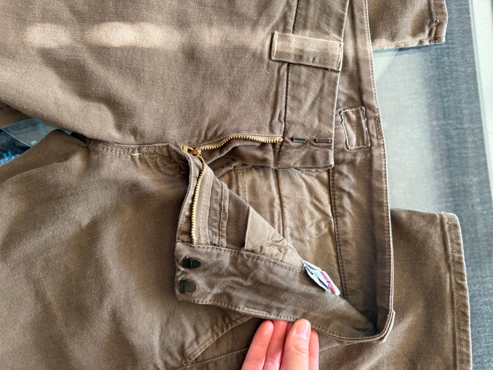 Hudson Brown Skinny Chino Pants Flap Pocket Low Rise Size 24