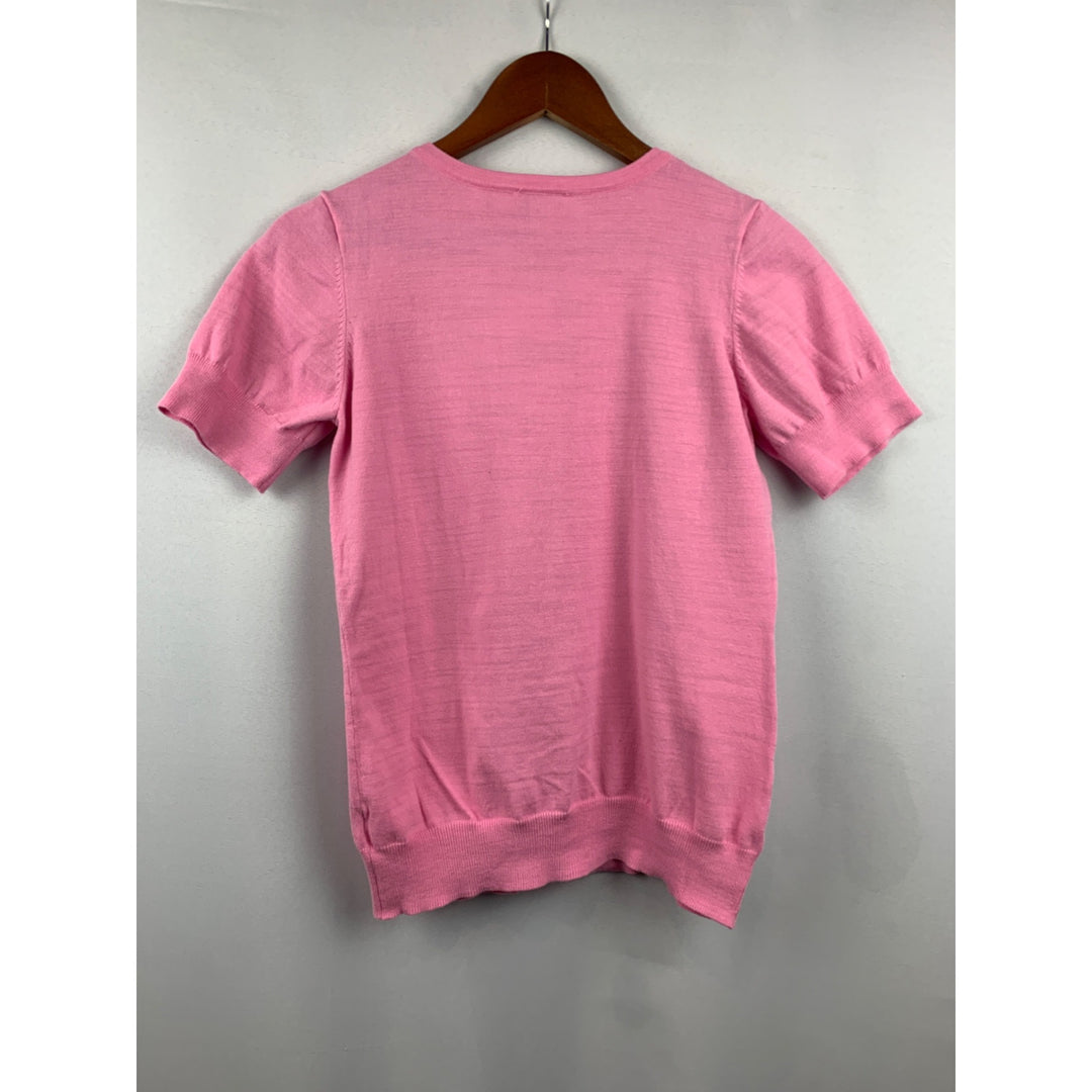 D & Co. Essentials Pink Button-Up Cardigan Sweater XXS