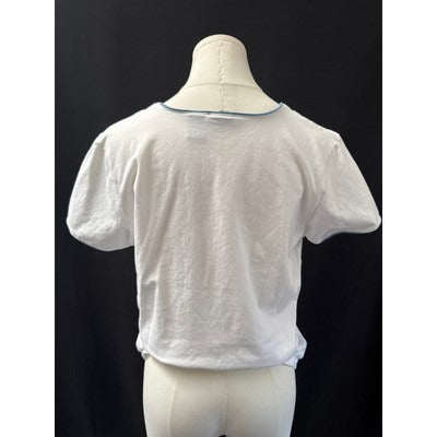 Women’s IZOD White Stretch Tee w/Darker Blue accents Sz L