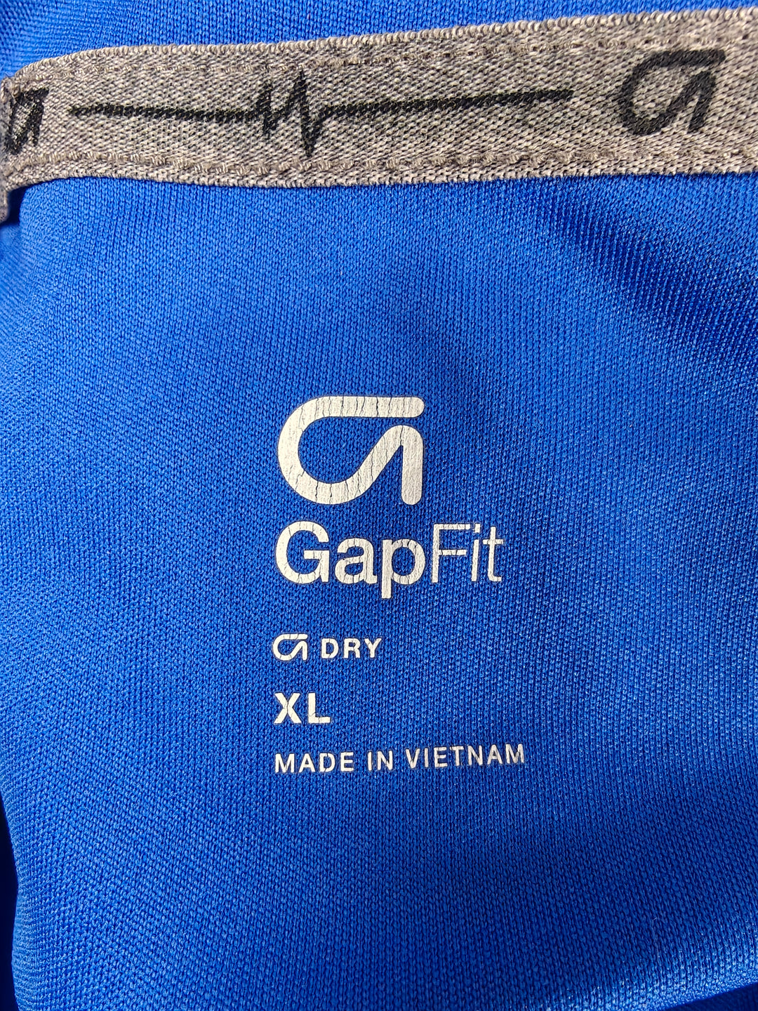 Men’s GapFit G Dry Performance Long Sleeve Shirt Blue Gray Size XL