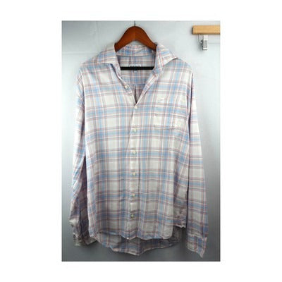 Peter Millar Mens Large Plaid Button-Down Shirt