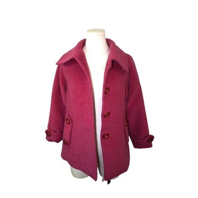 Jiaxueyuren Womens Wool Blend Peacoat Jacket With Button Accents Stylish & Warm Outerwear For Fall/Winter