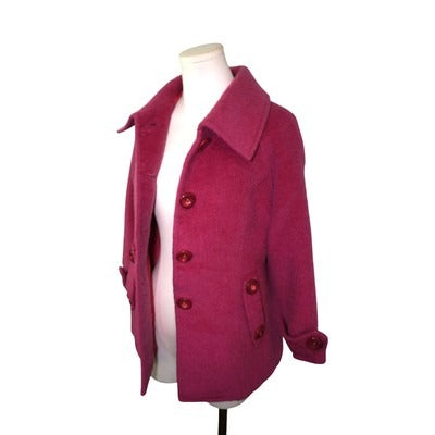 Jiaxueyuren Womens Wool Blend Peacoat Jacket With Button Accents Stylish & Warm Outerwear For Fall/Winter