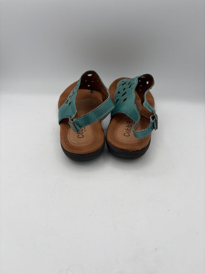 Women’s Colby Hill Size 8.5 Teal Leather Thong Sandals