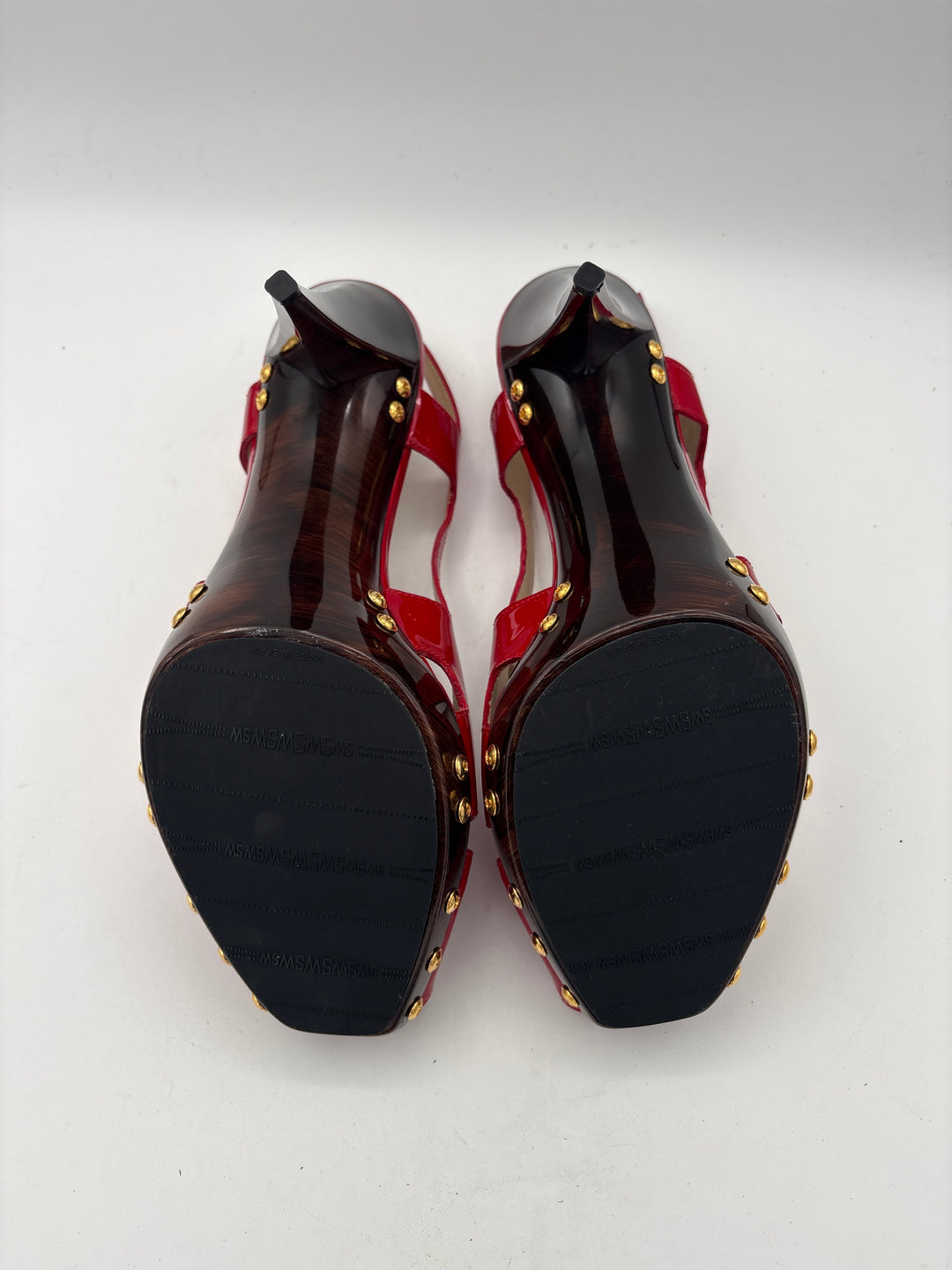 Women’s Stuart Weitzman Size 8.5 Bright Red Strappy Pumps