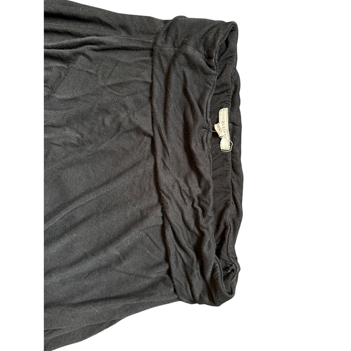 PLEIONE Black Women’s Ruffle Asymmetric Long Skirt Sz M