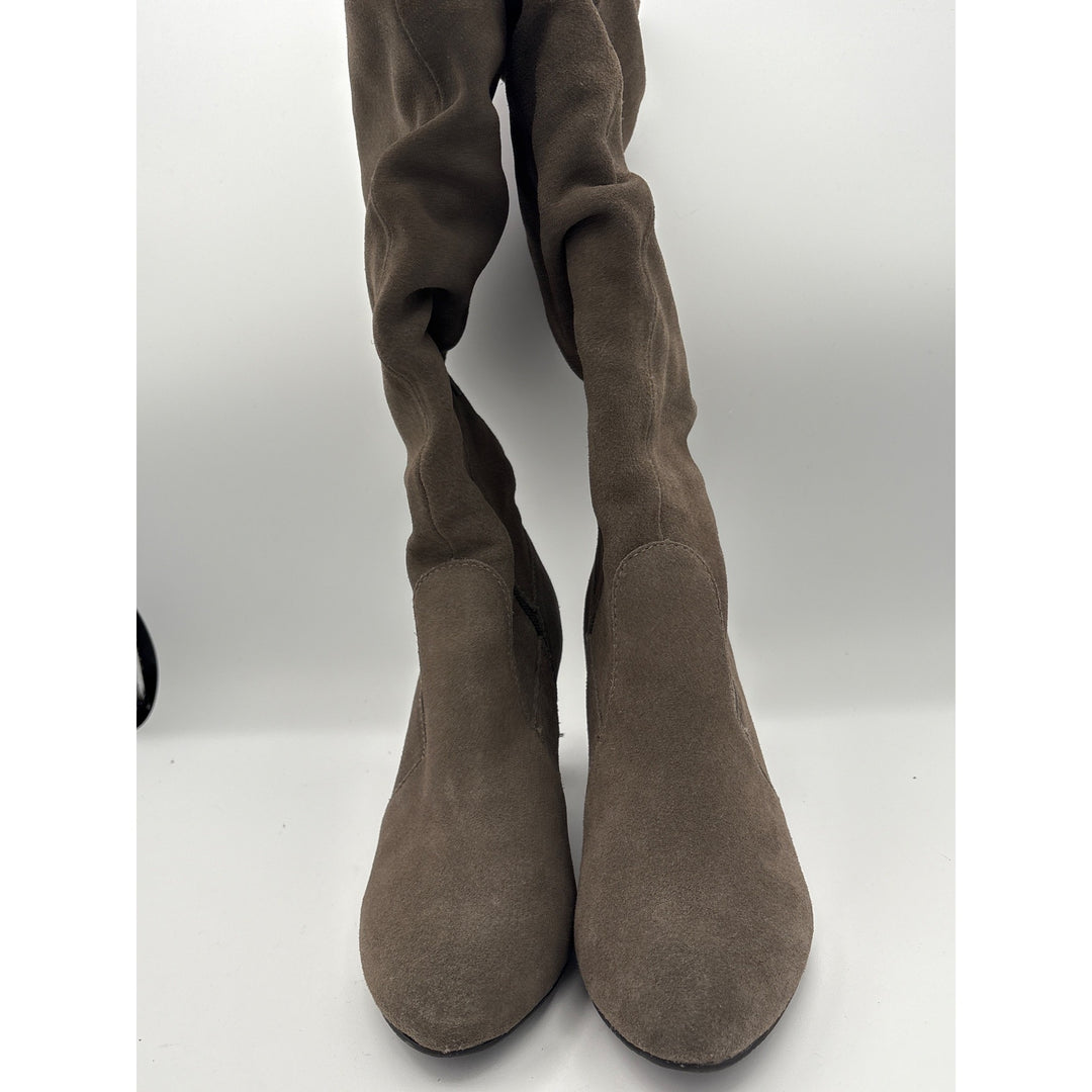Women’s Hot in Hollywood Size 7 Faux Suede Dark Brown Knee High Boots
